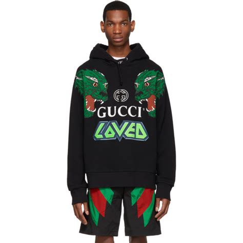 gucci hoodie black tiger|gucci tiger necklace.